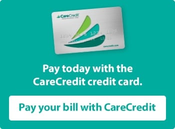 CareCredit credit card promotion offering payment option for dental bills at North Atlanta Kids Dentistry.