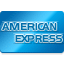 American Express logo payment icon in blue and white colors