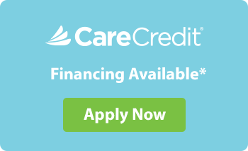 CareCredit financing available banner with Apply Now button for dental services