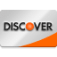 Discover credit card logo featuring blue and orange colors on white background.