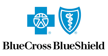 Blue Cross Blue Shield logo featuring blue cross and shield symbols with medical insignia.