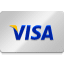 Visa credit card logo on white background, payment method option
